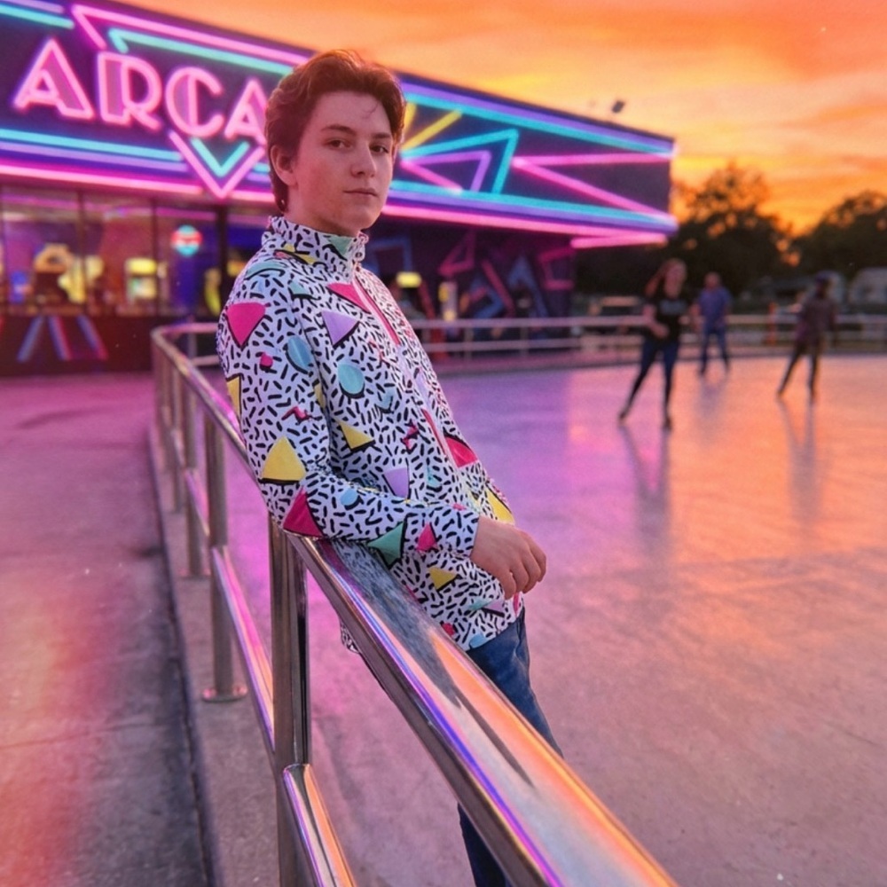 Colorful Geometric Pattern Jacket unisex - Picture 2 of 8